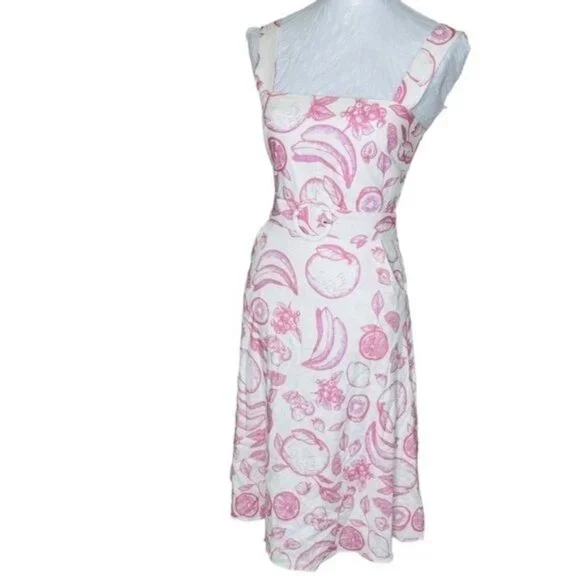 Amanda Uprichard Posey Pink Macedonia Midi Dress Size XS Coastal Prep Summer NWT